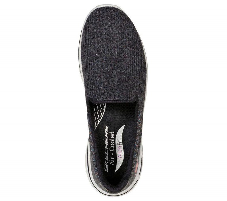 Dámské Trekové Boty Skechers GO WALK Arch Fit - Our Earth Černé Růžové | CLIQVBZ-85