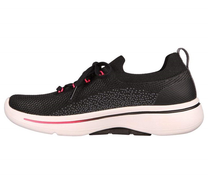 Dámské Trekové Boty Skechers GO WALK Arch Fit - Clancy Černé Růžové | DEHFRMP-80