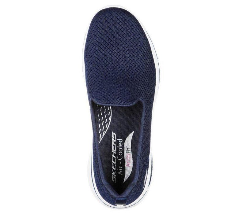 Dámské Trekové Boty Skechers GO WALK Arch Fit - Grateful Tmavě Blankyt Bílé | HZPIYCS-23