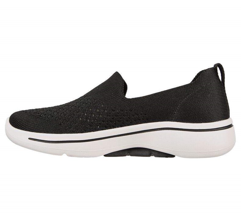 Dámské Trekové Boty Skechers GO WALK Arch Fit - Delora Černé Bílé | KJRCEDQ-70