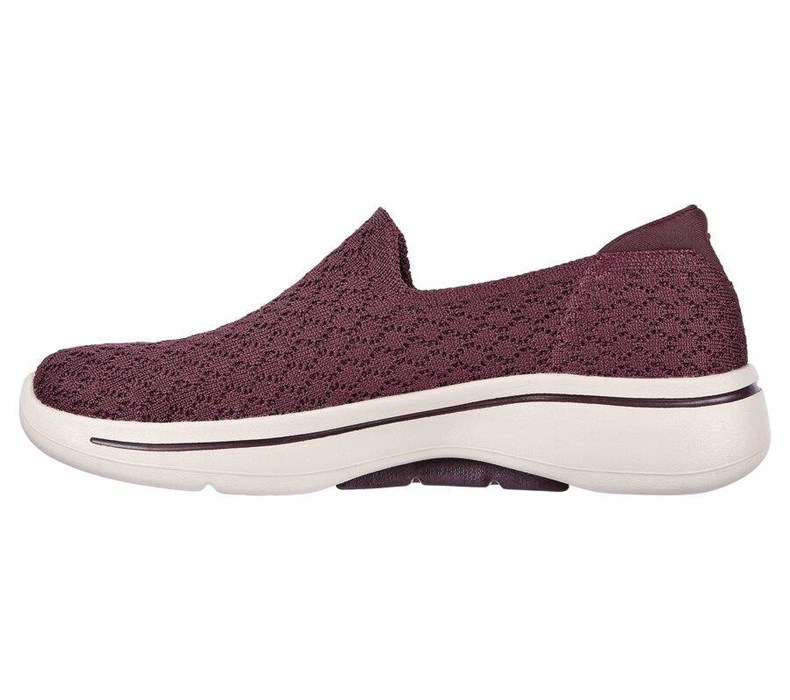 Dámské Trekové Boty Skechers GO WALK Arch Fit Vínové | MEUFGHR-79