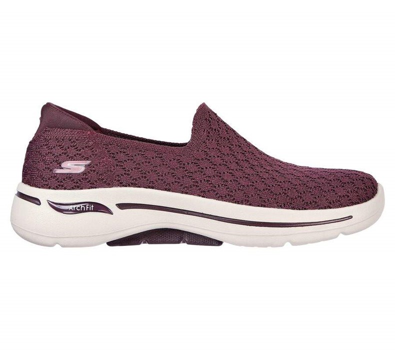 Dámské Trekové Boty Skechers GO WALK Arch Fit Vínové | MEUFGHR-79