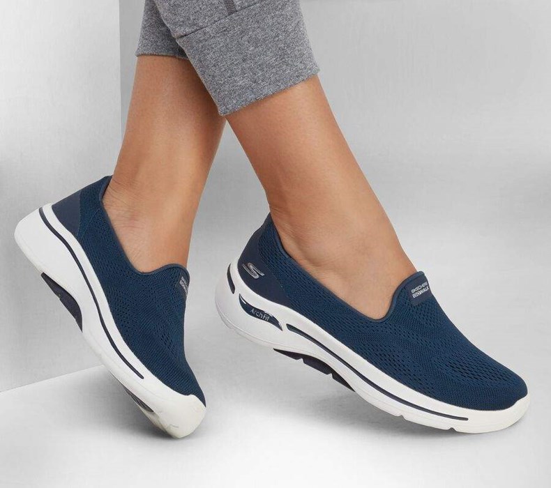 Dámské Trekové Boty Skechers GO WALK Arch Fit - Imagined Tmavě Blankyt | NBAMHUK-26