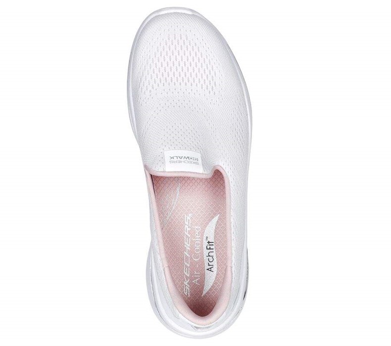 Dámské Trekové Boty Skechers GO WALK Arch Fit - Imagined Bílé Růžové | NFADPYS-56