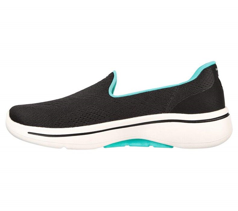 Dámské Trekové Boty Skechers GO WALK Arch Fit - Imagined Černé Tyrkysové | XIMYJBO-34