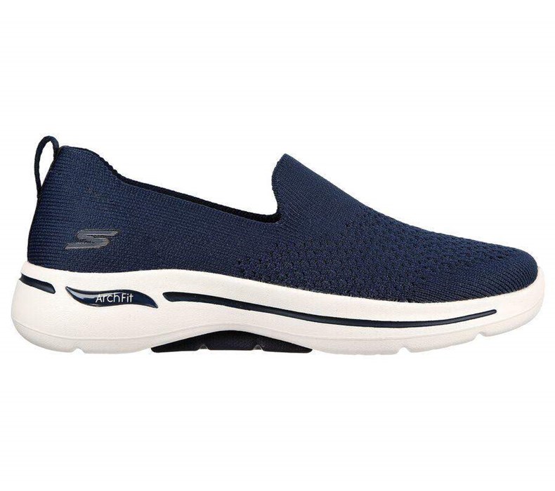 Dámské Trekové Boty Skechers GO WALK Arch Fit - Delora Tmavě Blankyt | ZUPBTFM-37