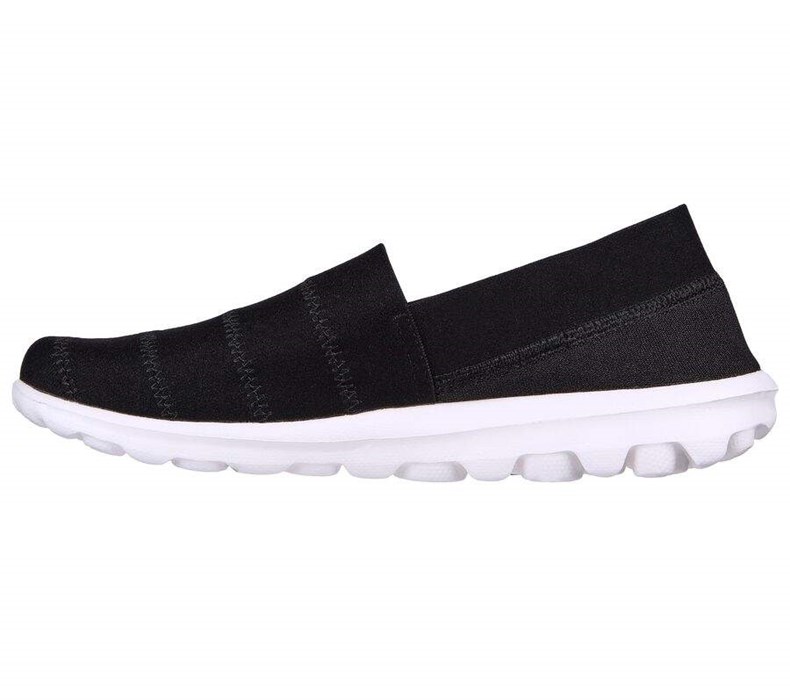 Dámské Trekové Boty Skechers GO WALK Classic - Gracious Joy Černé Bílé | UPMLOYZ-45