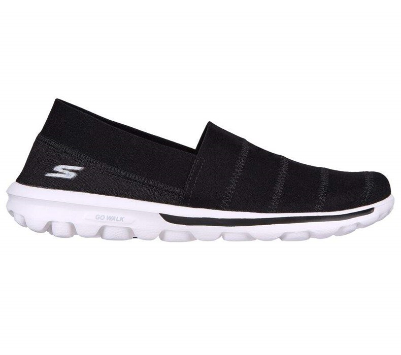 Dámské Trekové Boty Skechers GO WALK Classic - Gracious Joy Černé Bílé | UPMLOYZ-45