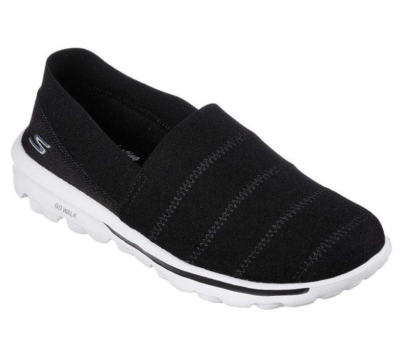 Dámské Trekové Boty Skechers GO WALK Classic - Gracious Joy Černé Bílé | UPMLOYZ-45