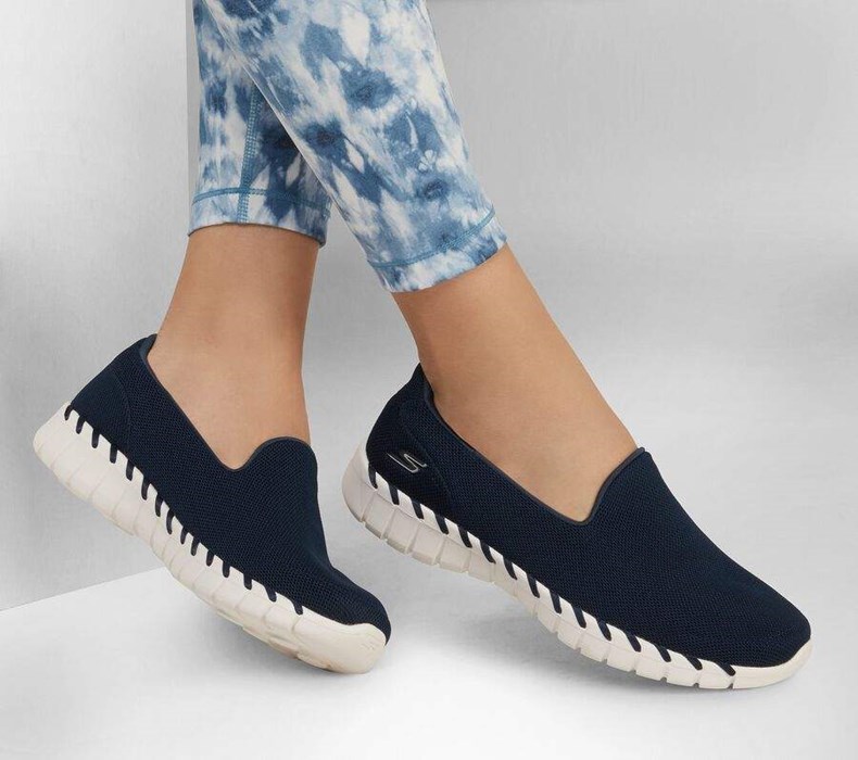 Dámské Trekové Boty Skechers GO WALK Smart 2 - Celyn Tmavě Blankyt | UIZLRMV-51