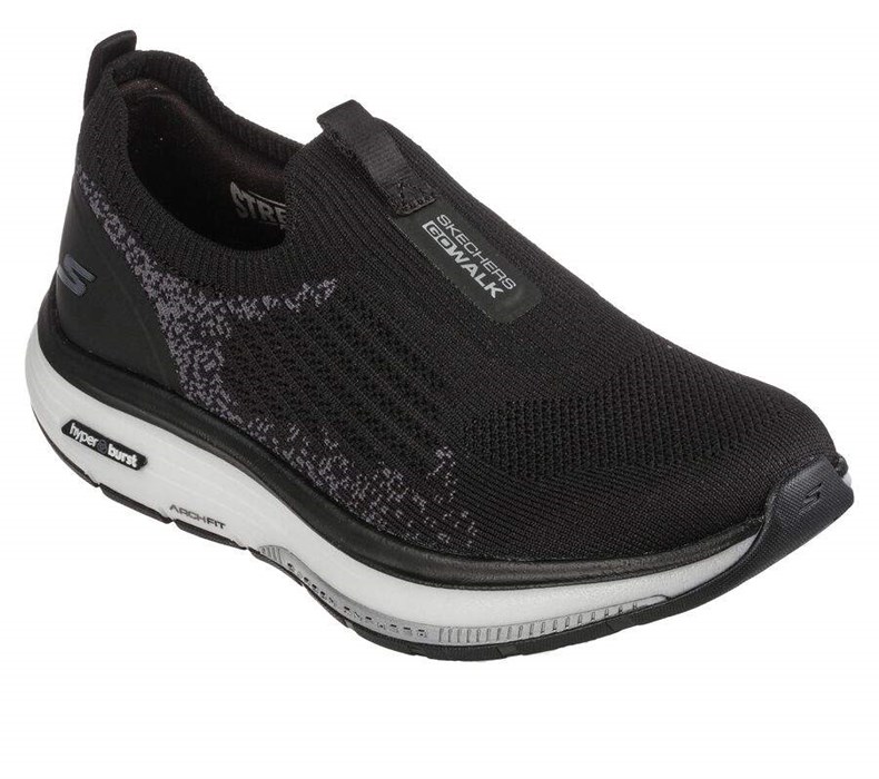 Dámské Trekové Boty Skechers GO WALK Workout Walker - Quick Motion Černé Bílé | NAMKPYL-29