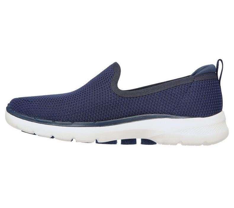 Dámské Trekové Boty Skechers GOwalk 6 - Clear Virtue Tmavě Blankyt | HMOEBZG-31