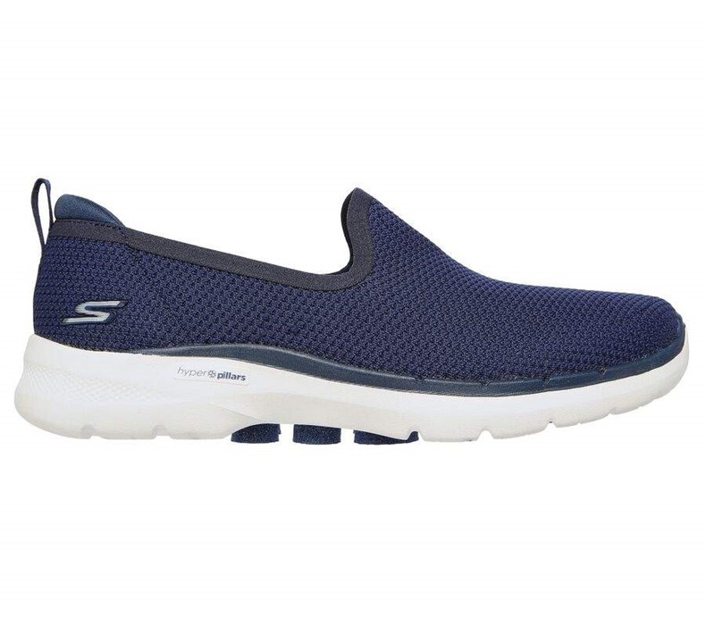 Dámské Trekové Boty Skechers GOwalk 6 - Clear Virtue Tmavě Blankyt | HMOEBZG-31