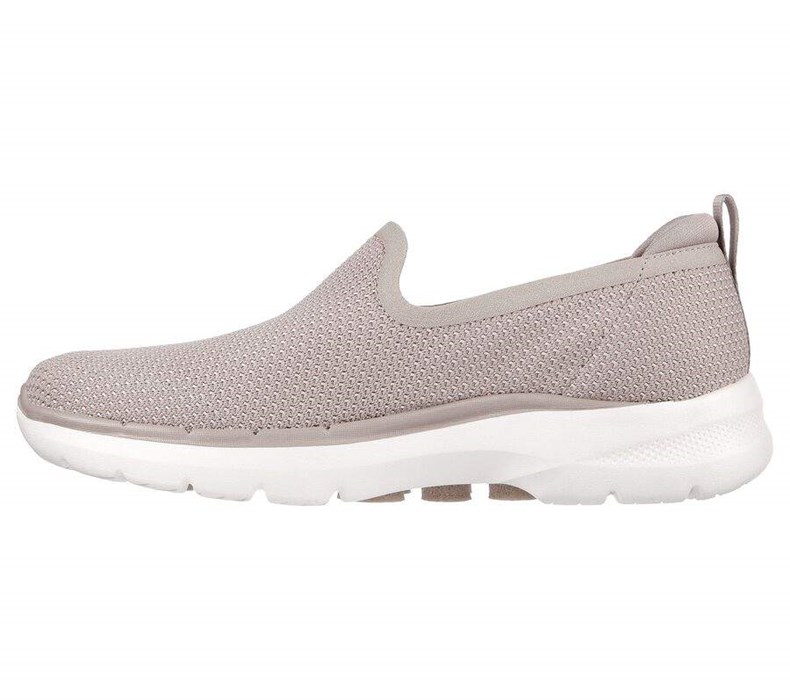 Dámské Trekové Boty Skechers GOwalk 6 - Clear Virtue Béžový | IDOJCNL-20