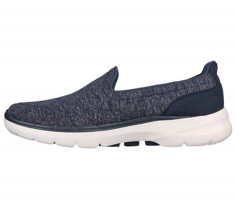 Dámské Trekové Boty Skechers GOwalk 6 - Grand Horizon Tmavě Blankyt Bílé | LSGBWRX-39