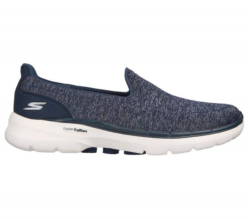 Dámské Trekové Boty Skechers GOwalk 6 - Grand Horizon Tmavě Blankyt Bílé | LSGBWRX-39