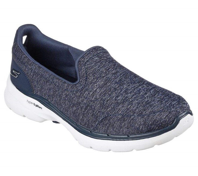 Dámské Trekové Boty Skechers GOwalk 6 - Grand Horizon Tmavě Blankyt Bílé | LSGBWRX-39