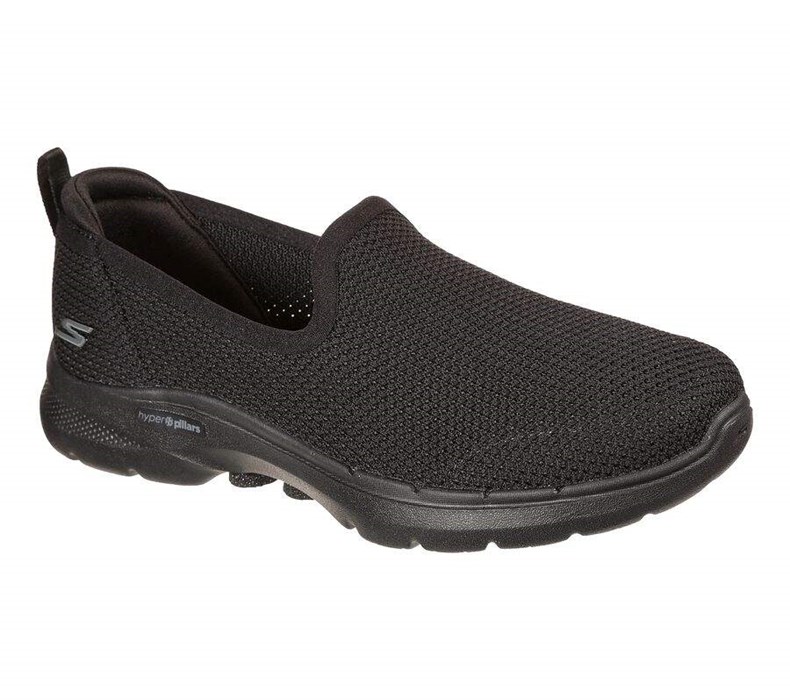 Dámské Trekové Boty Skechers GOwalk 6 - Clear Virtue Černé | PUBRSAO-30