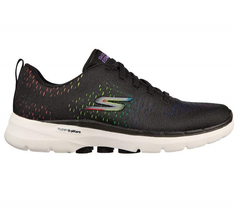 Dámské Trekové Boty Skechers GOwalk 6 - Vibrant Energy Černé Viacfarebný | PVRLMOW-94