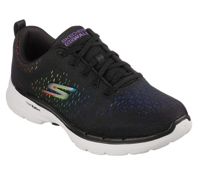 Dámské Trekové Boty Skechers GOwalk 6 - Vibrant Energy Černé Viacfarebný | PVRLMOW-94