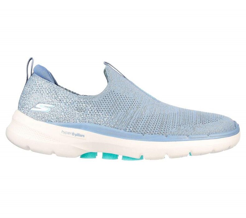 Dámské Trekové Boty Skechers GOwalk 6 - Glimmering Blankyt Tyrkysové | UEKHROL-27