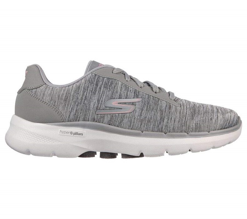 Dámské Trekové Boty Skechers GOwalk 6 - Magic Melody Šedé | WEBJOAF-75