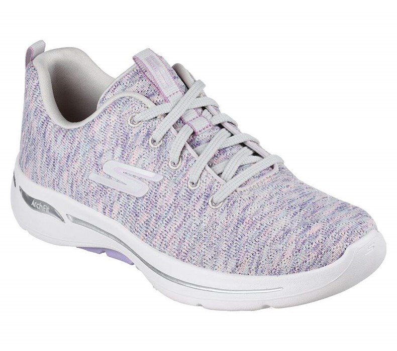 Dámské Trekové Boty Skechers GOwalk Arch Fit - Glee Šedé Levandule | GEAOMRS-08