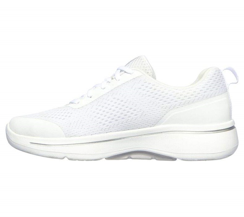 Dámské Trekové Boty Skechers GOwalk Arch Fit - Motion Breeze Bílé Stříbrné | HQVWMAF-12