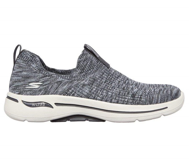 Dámské Trekové Boty Skechers GOwalk Arch Fit - Rainbow Sunrise Šedé Blankyt | PCQNVOT-15