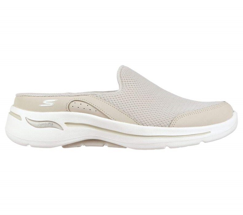 Dámské Trekové Boty Skechers GOwalk Arch Fit - Seven Seas Šedé Hnědé | QCYONPT-12