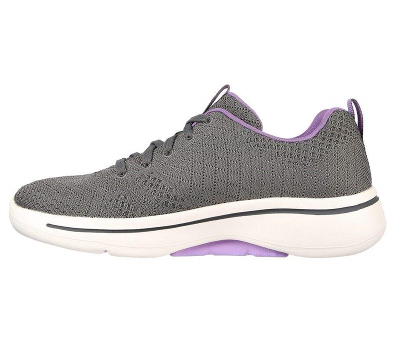 Dámské Trekové Boty Skechers GOwalk Arch Fit - Unify Šedé Levandule | SIDVTPM-10