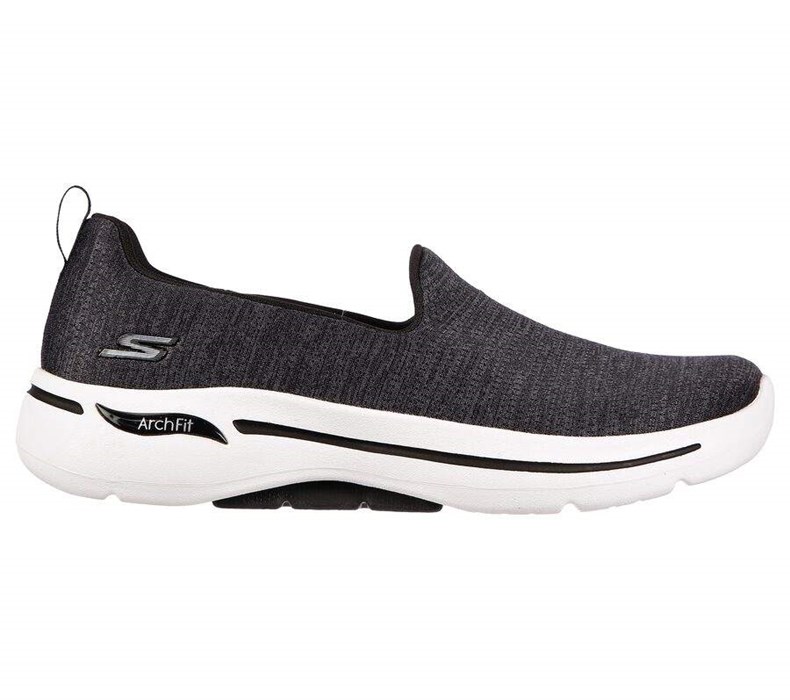 Dámské Trekové Boty Skechers GOwalk Arch Fit - Unlimited Time Černé Bílé | VBOIRSF-90