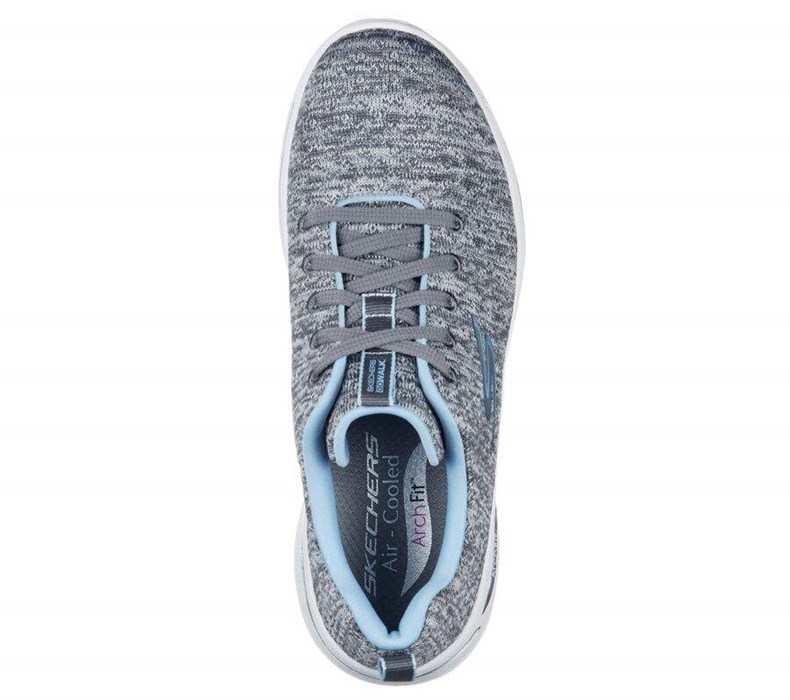 Dámské Trekové Boty Skechers GOwalk Arch Fit - Glee Šedé Světle Blankyt | WFPUEXT-73