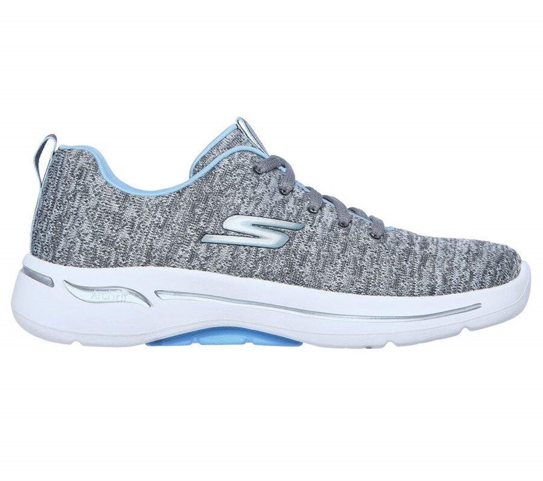 Dámské Trekové Boty Skechers GOwalk Arch Fit - Glee Šedé Světle Blankyt | WFPUEXT-73