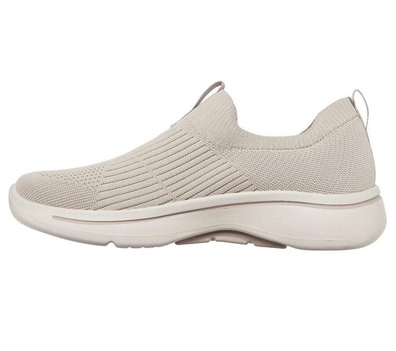 Dámské Trekové Boty Skechers GOwalk Arch Fit - Iconic Šedé Hnědé | YKGNIJV-87