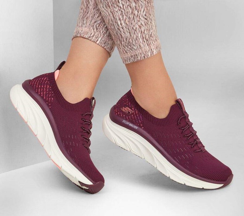 Dámské Trekové Boty Skechers Relaxed Fit: D'Lux Walker - Star Stunner Fialové | DYTKQZE-20