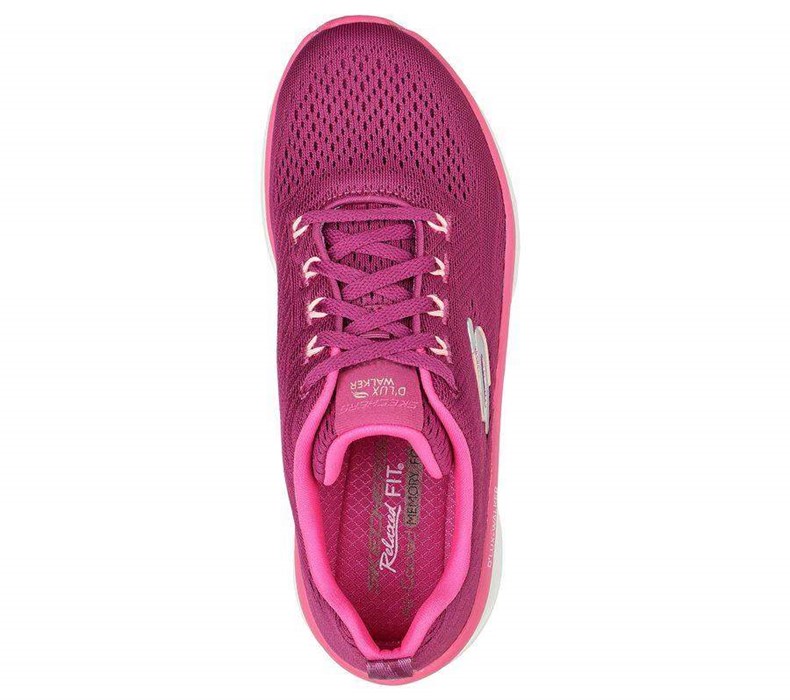 Dámské Trekové Boty Skechers Relaxed Fit: D'Lux Walker - Fresh Finesse Fialové | RWQPHAF-62