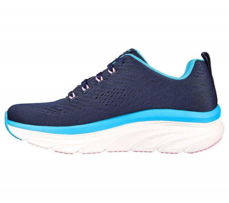 Dámské Trekové Boty Skechers Relaxed Fit: D'Lux Walker - Fresh Finesse Tmavě Blankyt Tyrkysové | VLMTEKH-26