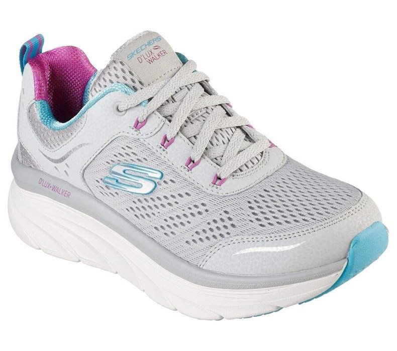 Dámské Trekové Boty Skechers Relaxed Fit: D\'Lux Walker - Infinite Motion Šedé Viacfarebný | YEBSTFP-49