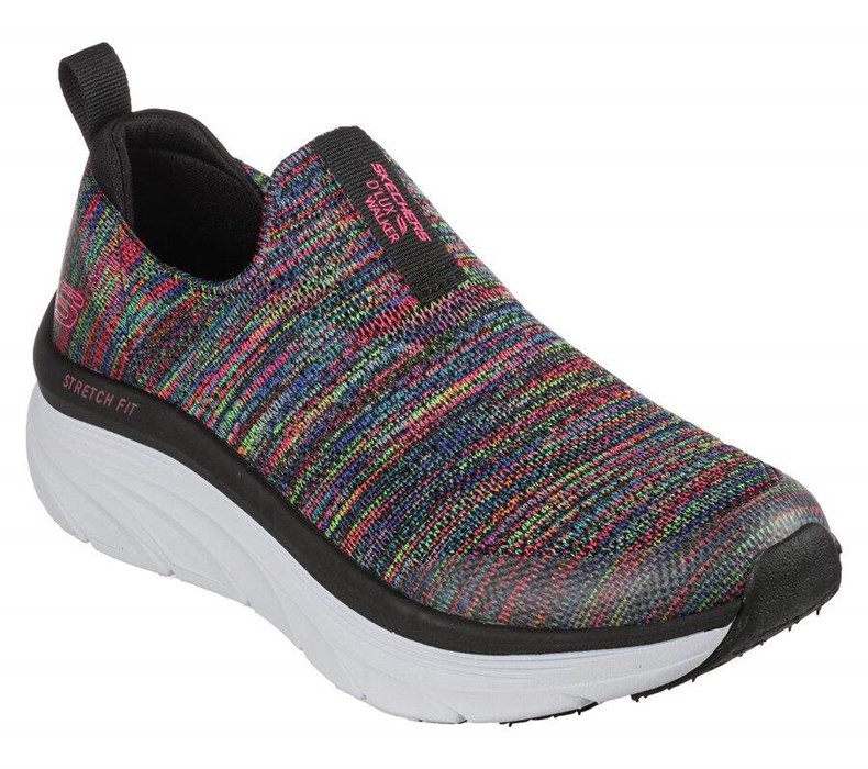 Dámské Trekové Boty Skechers Relaxed Fit: D\'Lux Walker - Rainbow Sky Černé Viacfarebný | ZCAPNLJ-36