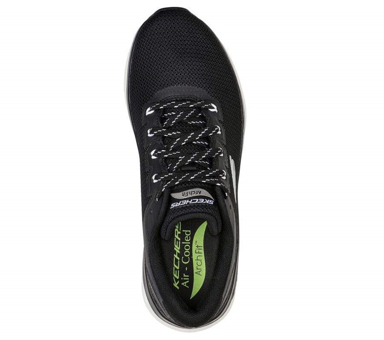 Dámské Tréninkové Boty Skechers Arch Fit Glide-Step - Highlighter Černé Bílé | GHWXIVT-03