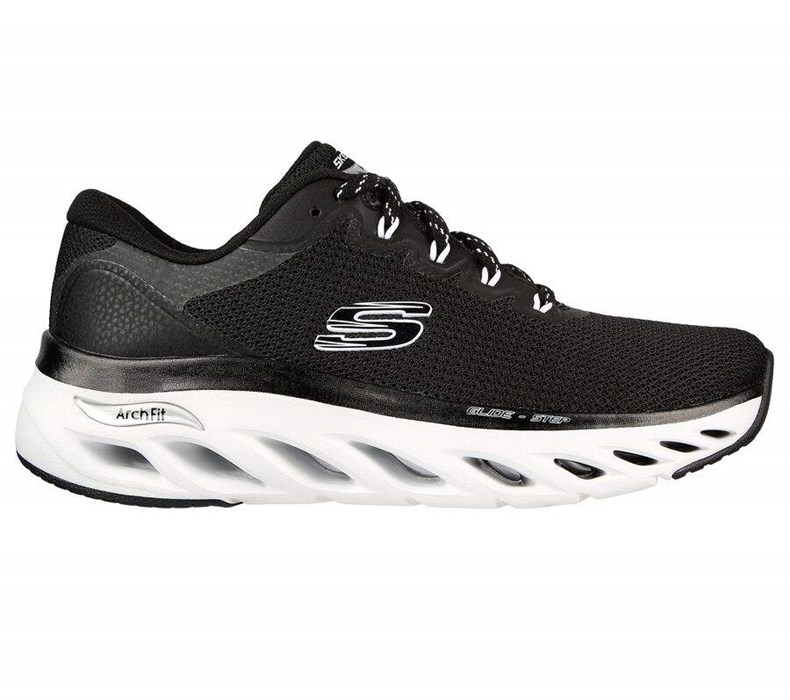 Dámské Tréninkové Boty Skechers Arch Fit Glide-Step - Highlighter Černé Bílé | GHWXIVT-03