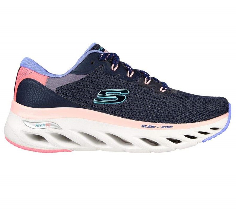 Dámské Tréninkové Boty Skechers Arch Fit Glide-Step - Highlighter Tmavě Blankyt Viacfarebný | HJNLQTS-05