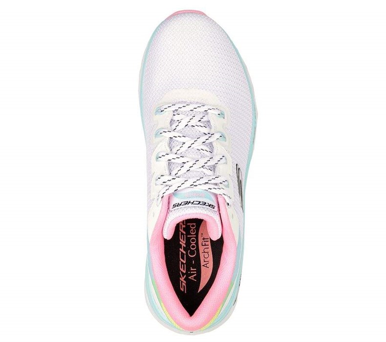 Dámské Tréninkové Boty Skechers Arch Fit Glide-Step - Highlighter Bílé Viacfarebný | NMUKEWC-09