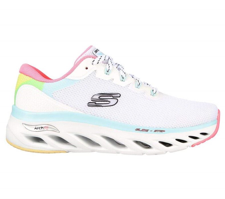 Dámské Tréninkové Boty Skechers Arch Fit Glide-Step - Highlighter Bílé Viacfarebný | NMUKEWC-09