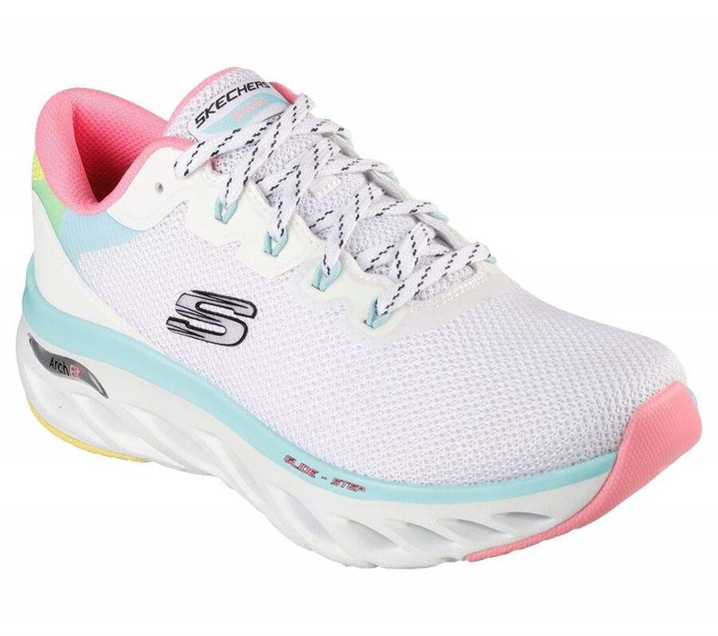 Dámské Tréninkové Boty Skechers Arch Fit Glide-Step - Highlighter Bílé Viacfarebný | NMUKEWC-09