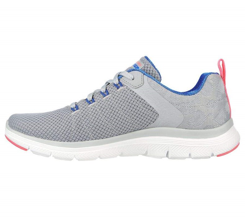 Dámské Tréninkové Boty Skechers Flex Appeal 4.0 - Elegantní Ways Šedé Viacfarebný | SGAWQCU-06