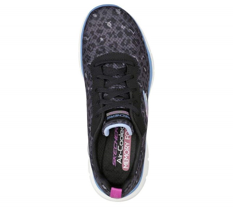 Dámské Tréninkové Boty Skechers Flex Appeal 4.0 - Rich Flair Černé Blankyt | XETKQWH-89