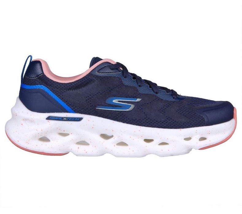 Dámské Tréninkové Boty Skechers GO RUN Swirl Tech - Outbreak Tmavě Blankyt Růžové | IFLXETH-23