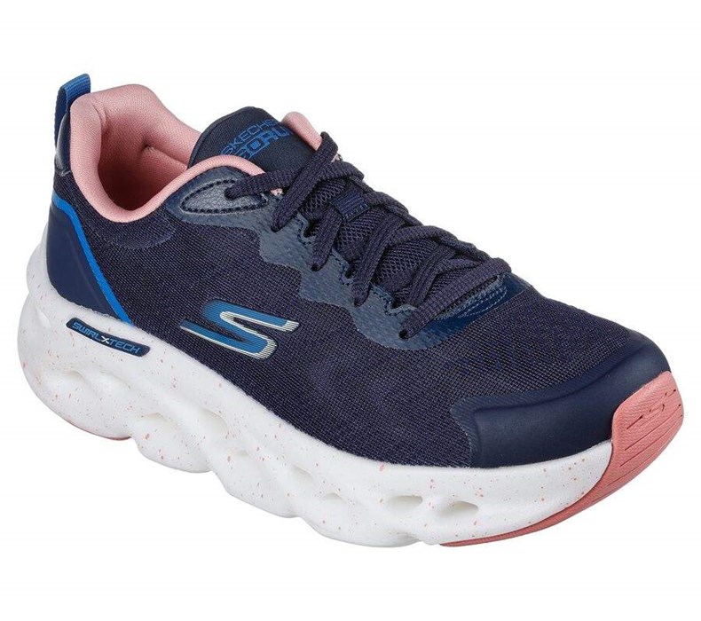 Dámské Tréninkové Boty Skechers GO RUN Swirl Tech - Outbreak Tmavě Blankyt Růžové | IFLXETH-23